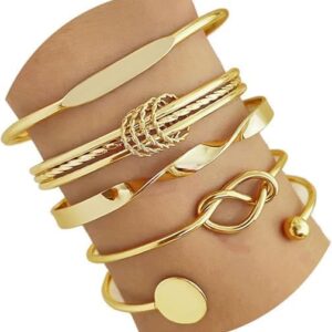 Gold Bangle Bracelets Set for Women