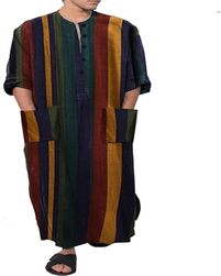 Hotmiss Men's Striped Robe Kaftan