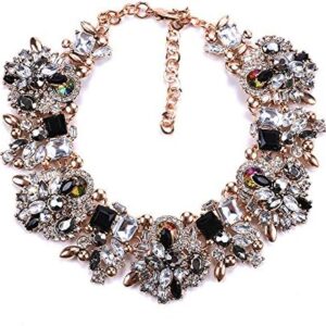 QUEENADA Rhinestone Choker Necklace