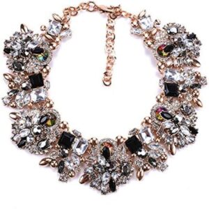 QUEENADA Rhinestone Choker Necklace