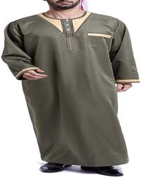 BooW Muslim Men Long Sleeve Kaftan