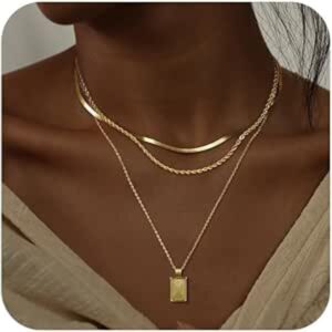 TERRIFI Layered Gold and Silver Necklaces for Women
